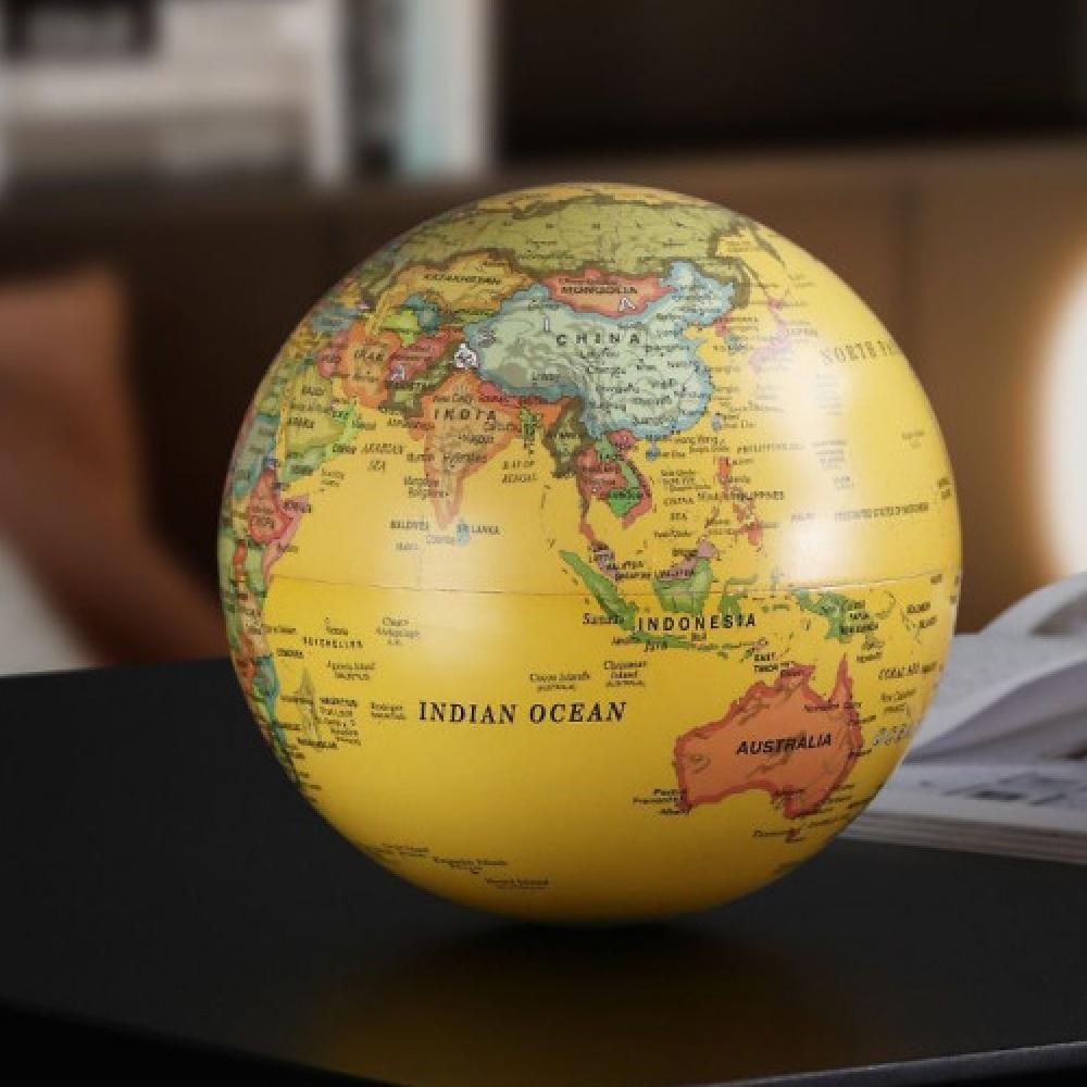 Globo Esfera Educativa Iluminada Com Base Rotativa Decoracao Infantil Ou Ambiente De Estudos Escritorio Amarelo - 5