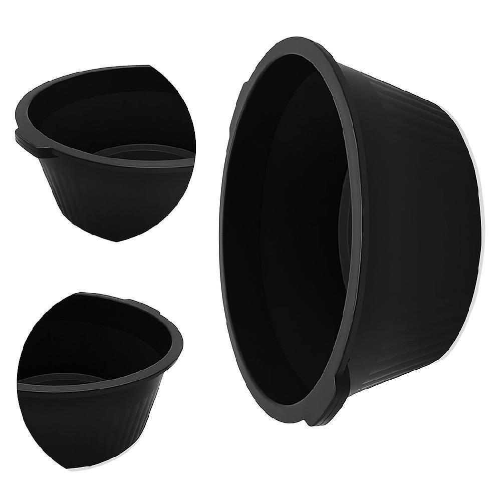 Bacia Grande Lava Roupa 20 Litros Balde Lavanderia Canelada Limpeza Tacho Com Alca Reforcada Redonda Preta - 4