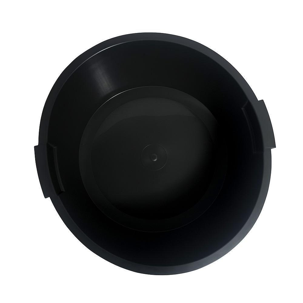 Bacia Grande Lava Roupa 20 Litros Balde Lavanderia Canelada Limpeza Tacho Com Alca Reforcada Redonda Preta - 6
