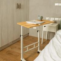 Mesa Notebook Rodinhas Altura Ajustável Multifuncional Jantar Cama Sala Home Office Computador Marfim - 3