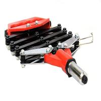 Rebitador Sanfona Alicate Rebitadeira Manual Dobravel Rebites Ate 6,4mm Reforcado Profissional - 6