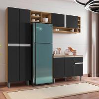 Cozinha Modulada Completa 230cm Com Balcão E Armário Aéreo Vanessa - Am/pt - Ajl Móveis - 2