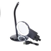Lupa Bancada Luminaria Aumento 10 Leds Bifocal 3x 4,5x Aumento Mesa Bancada Estetica Eletronica Articulada Manicure Prof - 7
