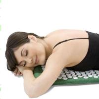 Tapete Massagem Acupuntura Alivio Dores Kit Acupressao Yoga Colchonete Travesseiro Zen Pillow Relax Verde - 6