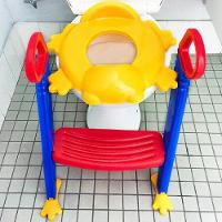 Troninho Assento Infantil Redutor De Vaso Sanitario Com Escada Sapinho Bebe Pinico Ajustavel Desfralde Alça Menina Menin