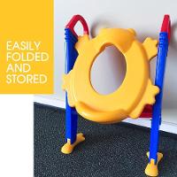 Troninho Assento Infantil Redutor De Vaso Sanitario Com Escada Sapinho Bebe Pinico Ajustavel Desfralde Alça Menina Menin - 6