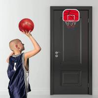 Cesta Tabela De Basquete Infantil 40cm Retratil Aro Mini Rede Para Porta Parede Jogo Esporte Diversao - 2