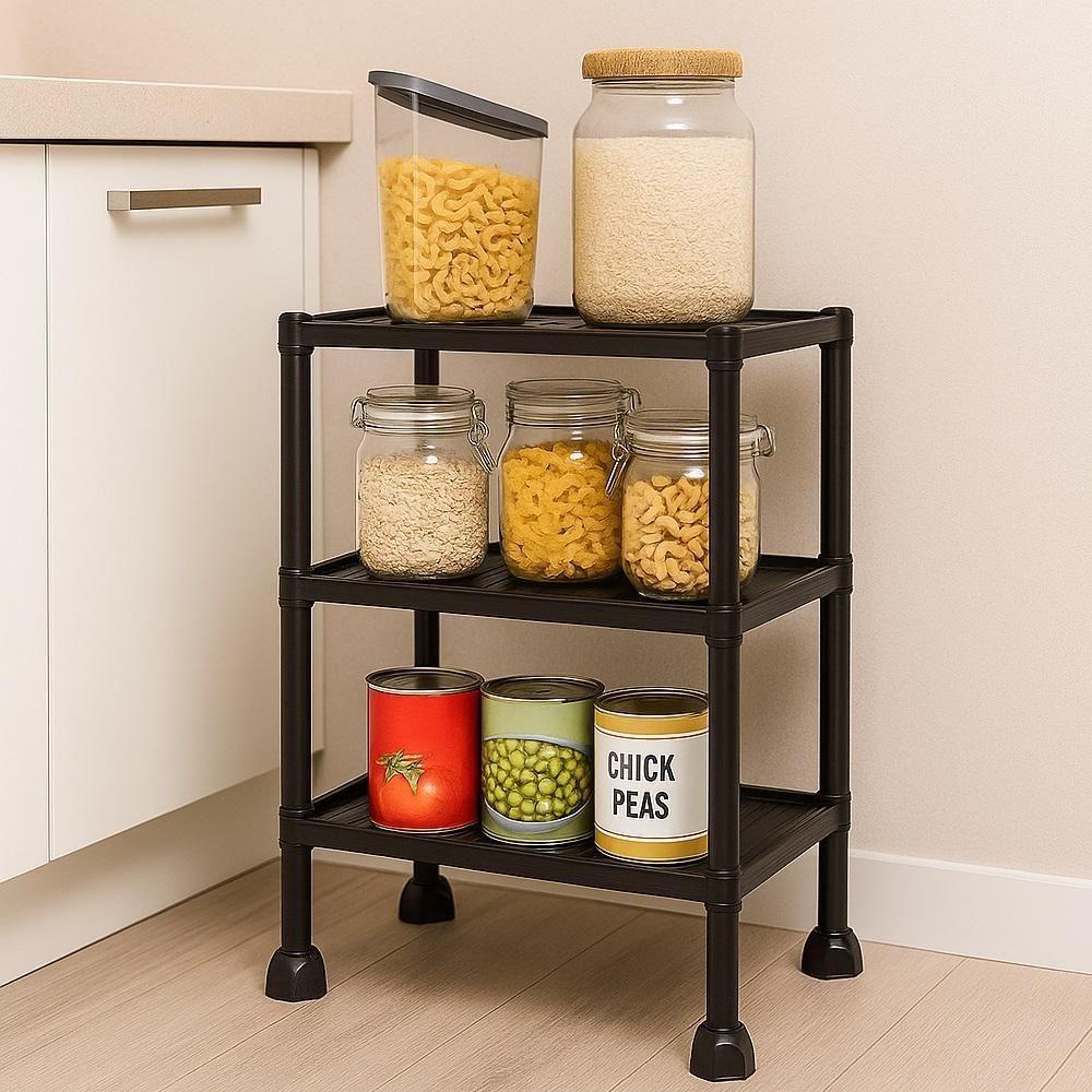 Organizdor Modular Estante 3 Prateleira Multiuso Cozinha Lavaderia Banheiro Rack Porta Obejtos Brinquedos Portatil - 2