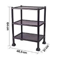 Organizdor Modular Estante 3 Prateleira Multiuso Cozinha Lavaderia Banheiro Rack Porta Obejtos Brinquedos Portatil - 7
