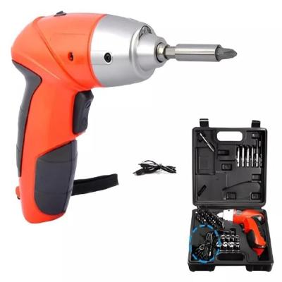 Kit Parafusadeira Com 45 Acessorios 4.8v Com Maleta Sem Fio Bateria Recarregavel Luz Led Bits E Soquetes Bivolt