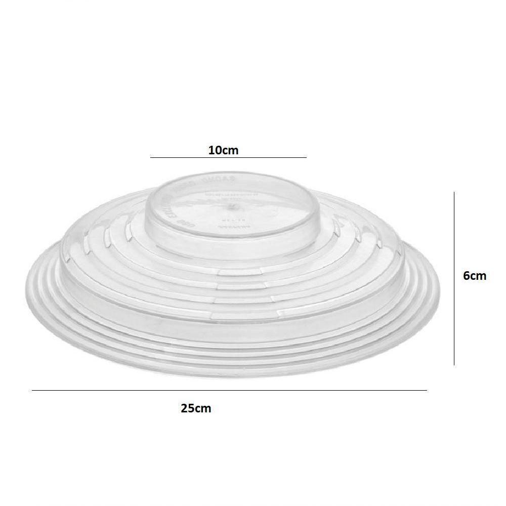 Tampa Microondas Bpa Free Protetora De Alimentos Plastico Anti Sujeira Respingo Prato Cozinha 26cm - 6