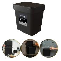 Lixeira Pia Cozinha Preta Cesto De Lixo 2,5l Tampa Multiuso Casa Bancada Consultorio Compacta Ecologica - 1