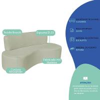 Sofá Curvo 2 Lugares Amsterdã 160cm Bouclé Cor Verde Oliva - 3