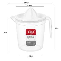 Espremedor Limao Laranja Manual Jarra Suco De Frutas Dosador Portatil 1,2l Alca Suqueira Agua Bebidas - 6