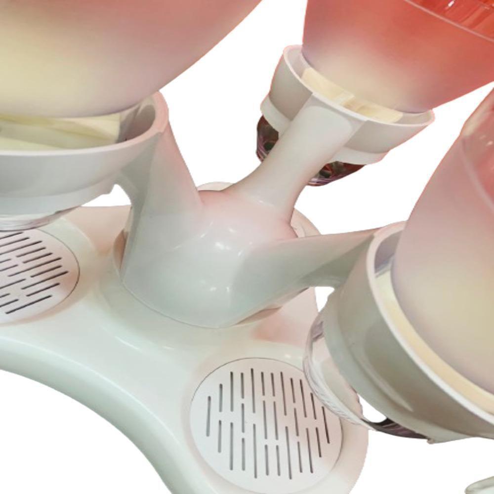 Dispenser Triplo Giratorio Kangur Com 3 Potes Cereais Porta Mantimentos Alimentos Graos Mesa Bancada Design Moderno E Ve - 4