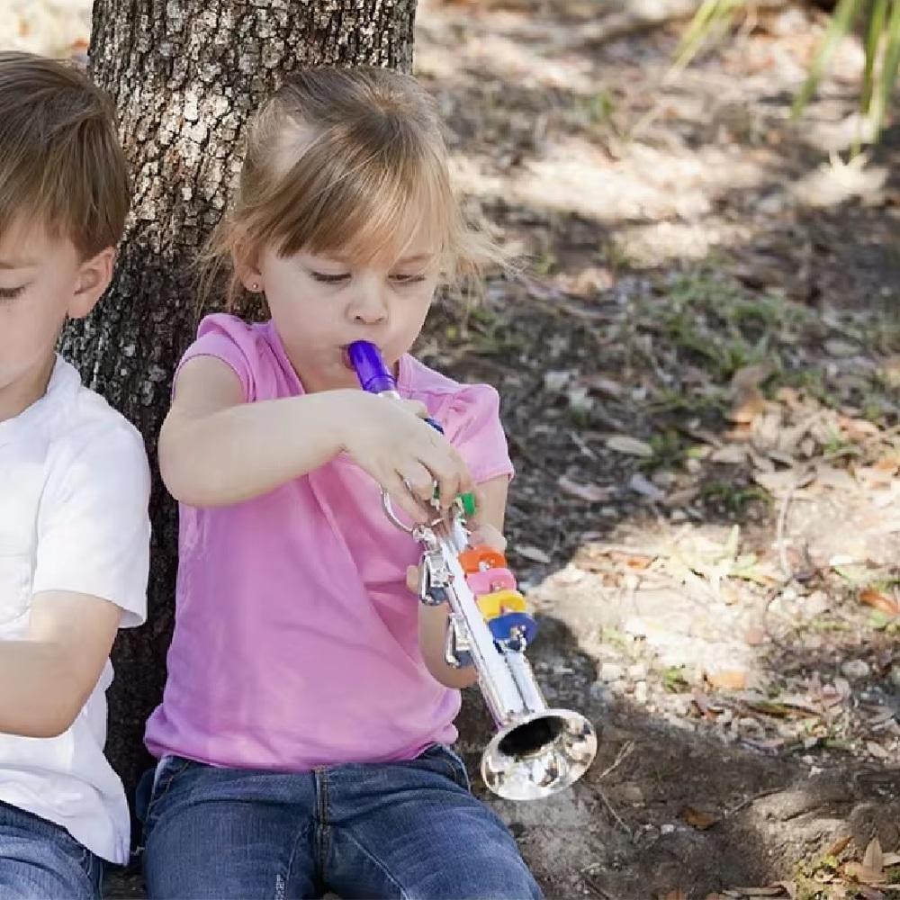 Saxofone Infantil Clarinete Flauta Mini Acustico Instrumento Musical Criança Brinquedo Iniciantes - 3