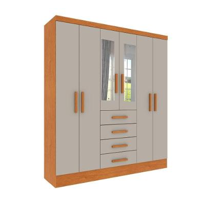 Roupeiro Arizona Com Espelho 6 Portas Tcil Cinamomo-off