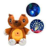 Urso Luminaria De Pelucia Musical Projetor Estrelas Ceu Teto Abajur Infantil Bebe Brinquedo Marrom - 1