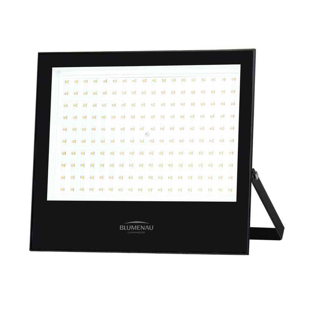 Refletor Blumenau De Led Slim 100w Preto Bivolt 4100k Neutro - 6