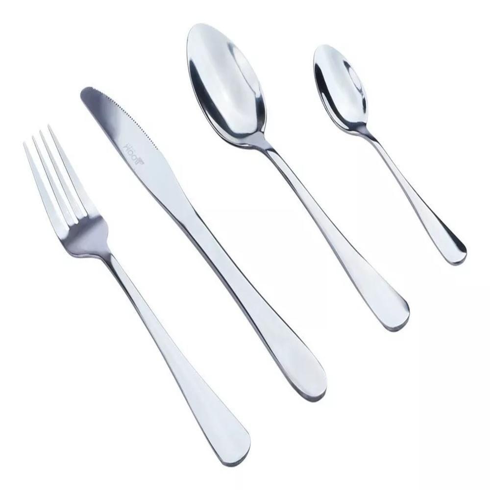 Kit Faqueiro Maleta Premium 24 Peças Conjunto Talheres Inox Estojo Madeira Completo Luxo - 2