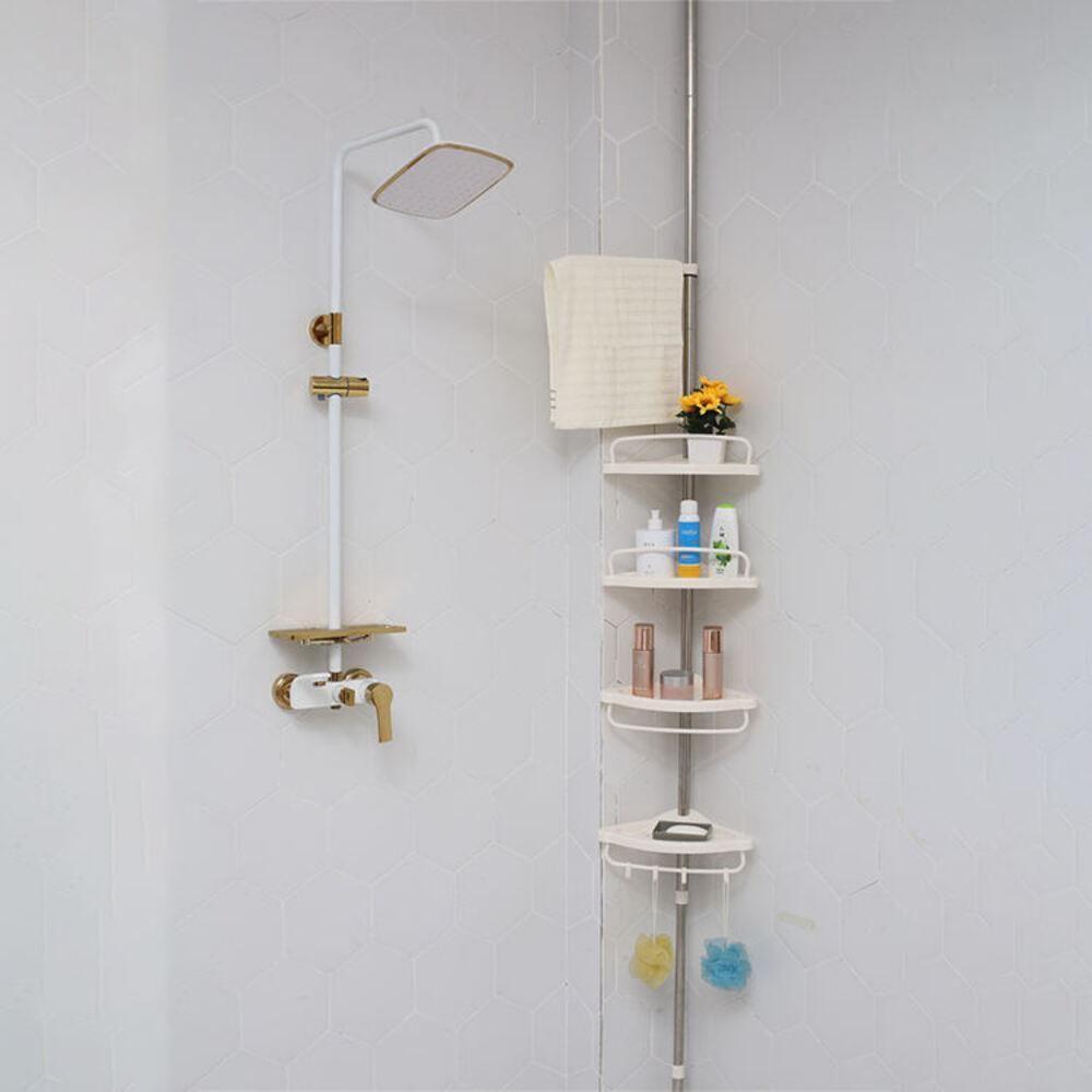 Estante Prateleira Organizador De Chao Canto De Parede Rack Ajustavel Cozinha Banheiro Lavanderia Telescopica Luxo - 6