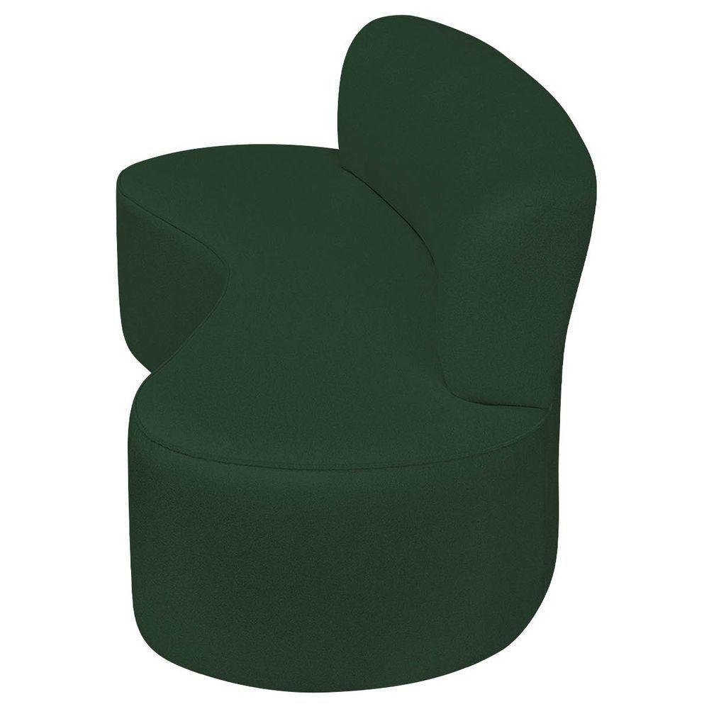 Sofá Curvo 2 Lugares Amsterdã 140cm Suede Cor Verde - 2