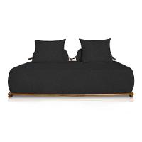 Sofá 3 Lugares Decoração Lazer Sala Ibiza Spz 180cm Bouclé - Amarena Móveis Preto-3304 - 2