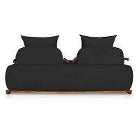 Sofá 3 Lugares Decoração Lazer Sala Ibiza Spz 180cm Bouclé - Amarena Móveis Preto-3304