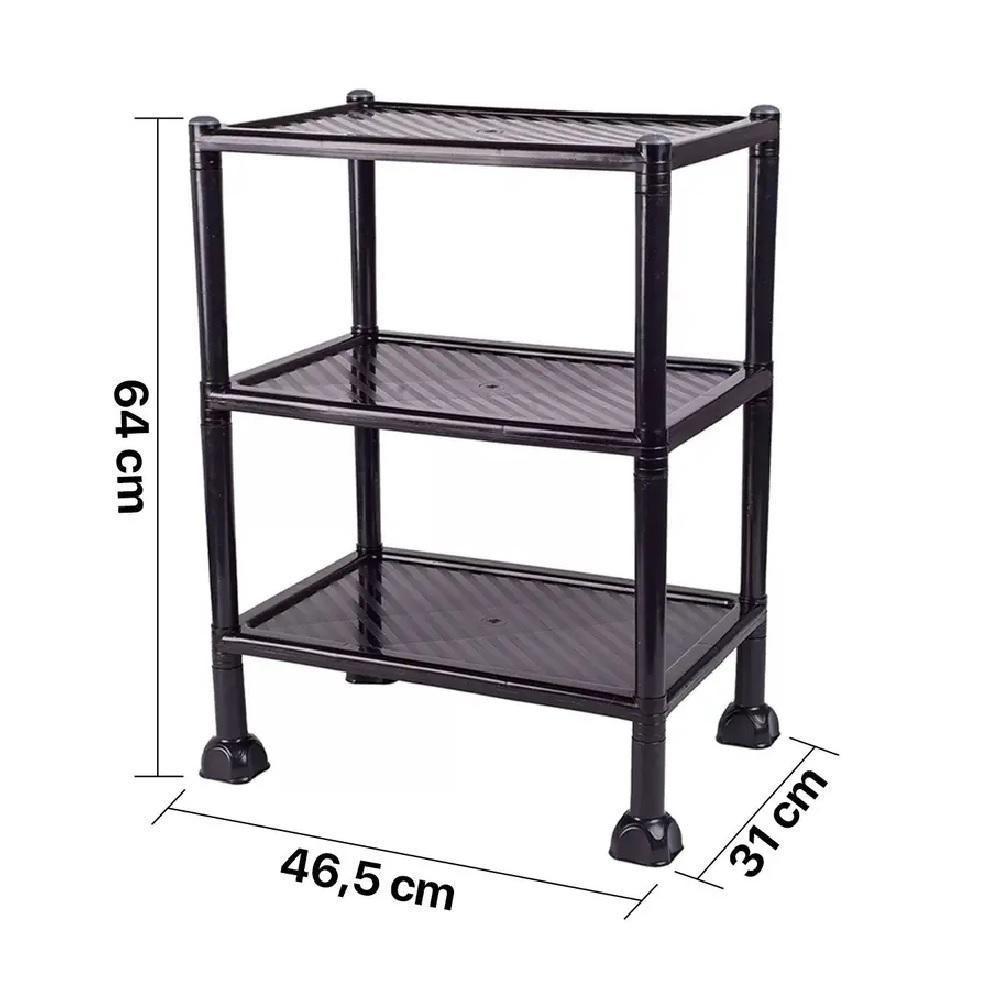 Organizdor Modular Estante 3 Prateleira Multiuso Cozinha Lavaderia Banheiro Rack Porta Obejtos Brinquedos Portatil - 7