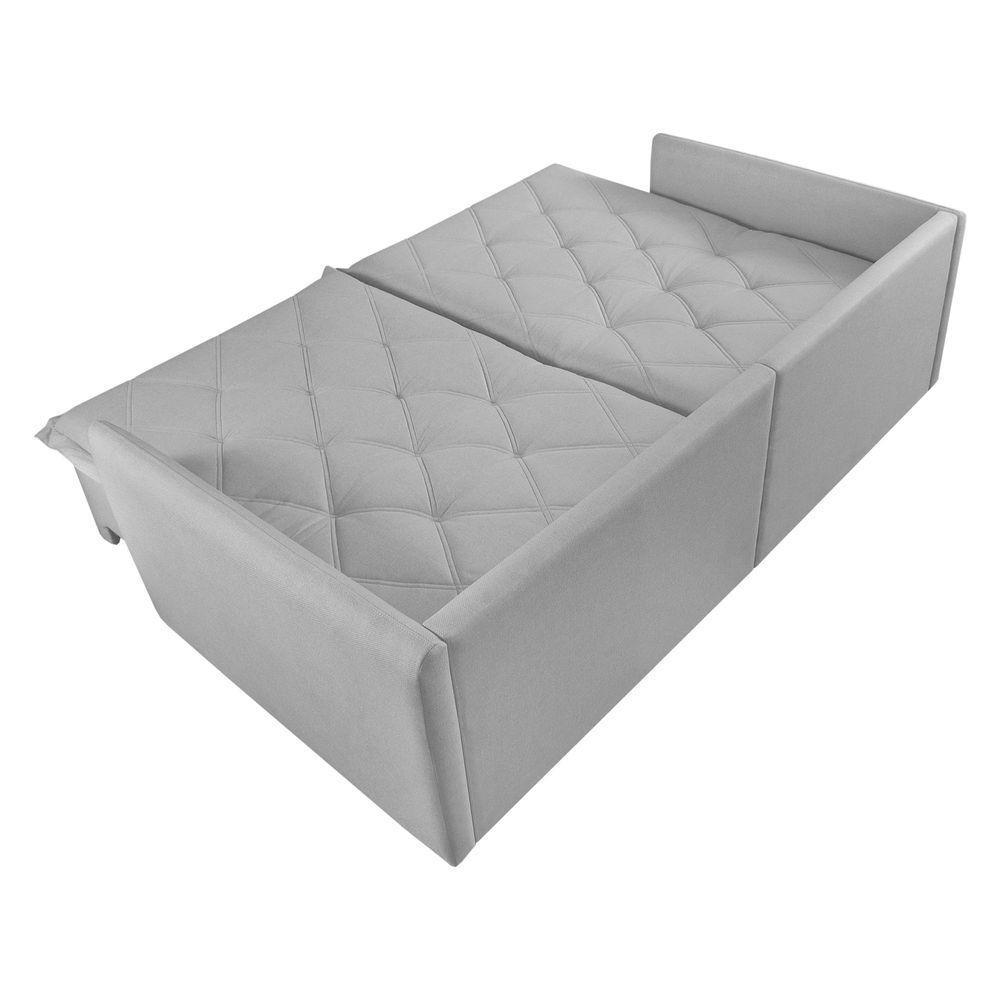 Sofá Retrátil E Reclinável Iris 2,20m Linho Cor Cinza 2341 Usb Sem Kit Usb - 4