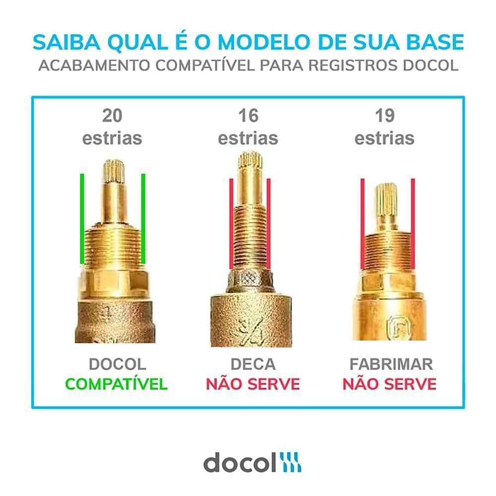 Acabamento Para Registro Docol 1/2' E 3/4 Base Stillo Chrome - 2