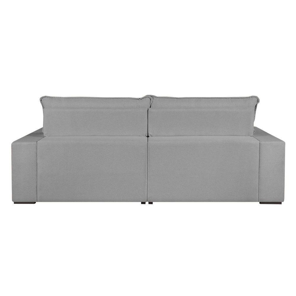 Sofá Retrátil E Reclinável Oregon 2,50m Linho Cor Cinza 2323 Usb Com Kit Usb - 6