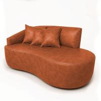 Sofá 2 Lugares Orgânico 140 Cm Morgan Sintético Pu D03 - D'rossi Nozes - 2