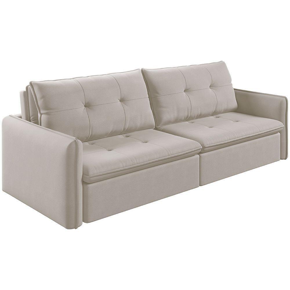 Sofá Retrátil E Reclinável Lavanda 1,60m Linho Cor Cru 2320 - 8