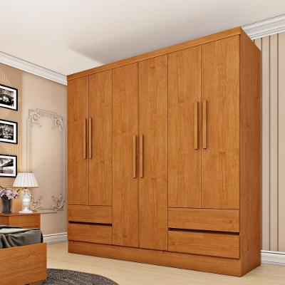 Roupeiro Oregon 6 Portas Sem Espelho E 4 Gavetas Tcil Cor:cinamomo