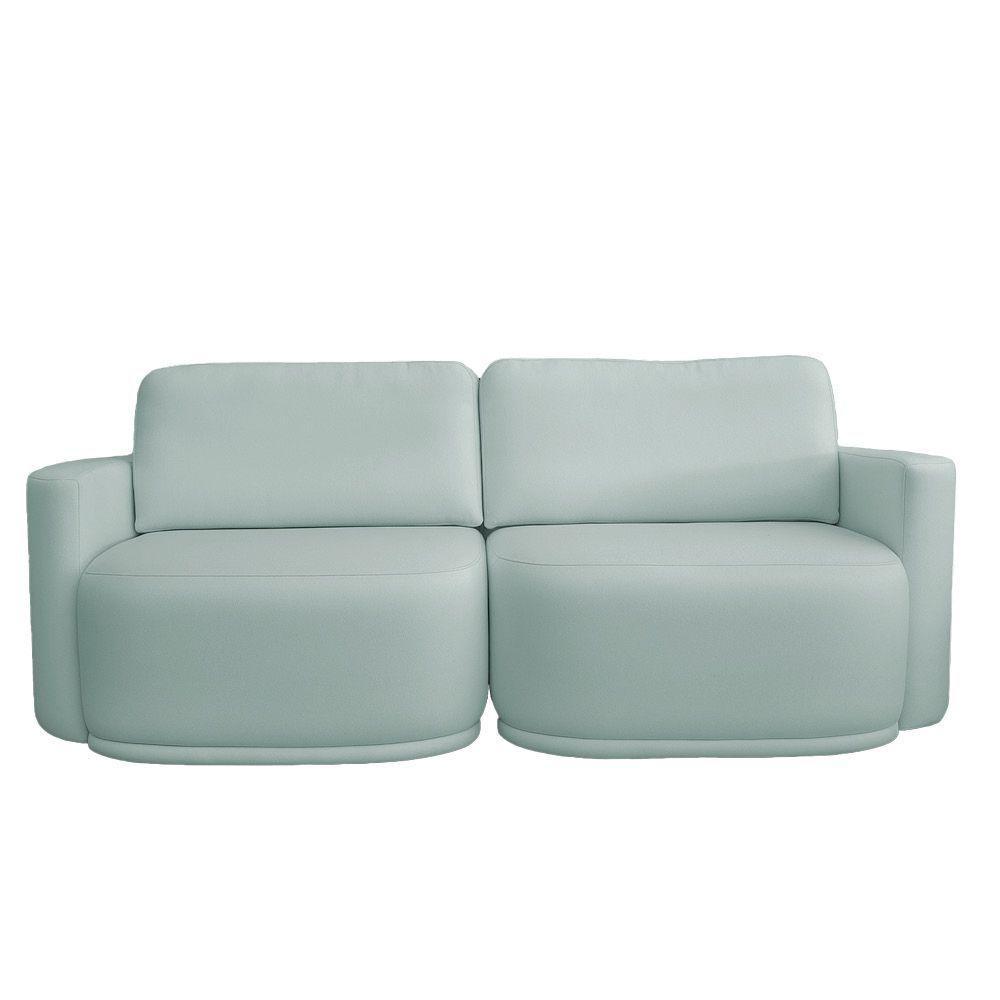Sofá 2 Lugares Orgânico 194cm Modulado Para Sala Brumma Bouclê K01 - D'rossi Cor Azul - 2