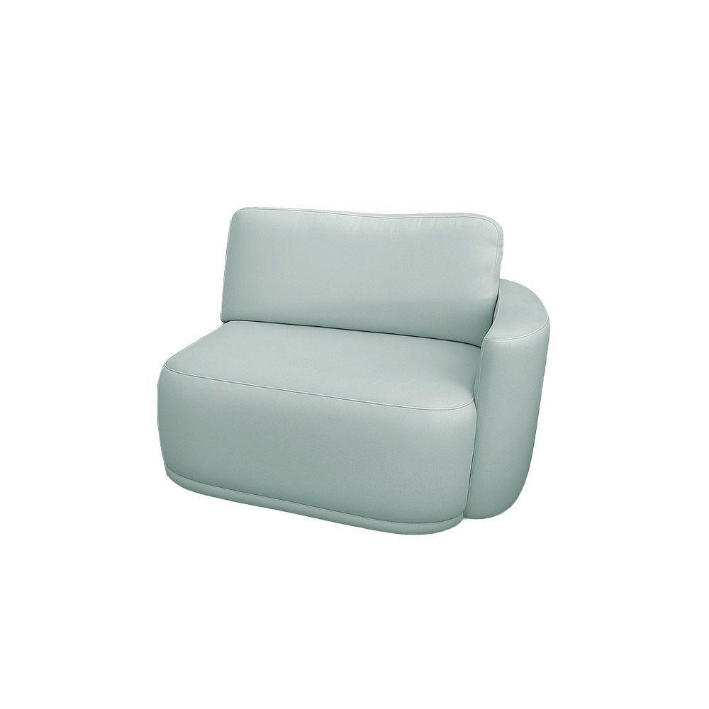 Sofá 2 Lugares Orgânico 194cm Modulado Para Sala Brumma Bouclê K01 - D'rossi Cor Azul - 5