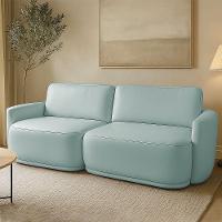 Sofá 2 Lugares Orgânico 194cm Modulado Para Sala Brumma Bouclê K01 - D'rossi Cor Azul - 1