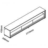 Rack Para Tv 2.2 Com Led Requinte Naturale Com Off White - Gelius Móveis - 5