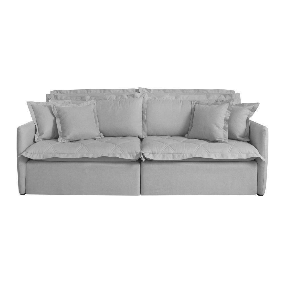 Sofá Retrátil E Reclinável Iris 1,60m Linho Cor Cinza 2341 Usb Com Kit Usb - 5