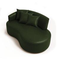 Sofá 2 Lugares Orgânico 140 Cm Morgan Sintético Pu D03 - D'rossi Verde - 6