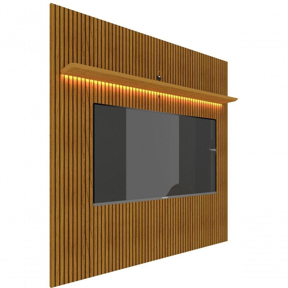 Painel Para Tv 2.2 Ripado 3d Com Led Requinte Naturale - Gelius Móveis - 1