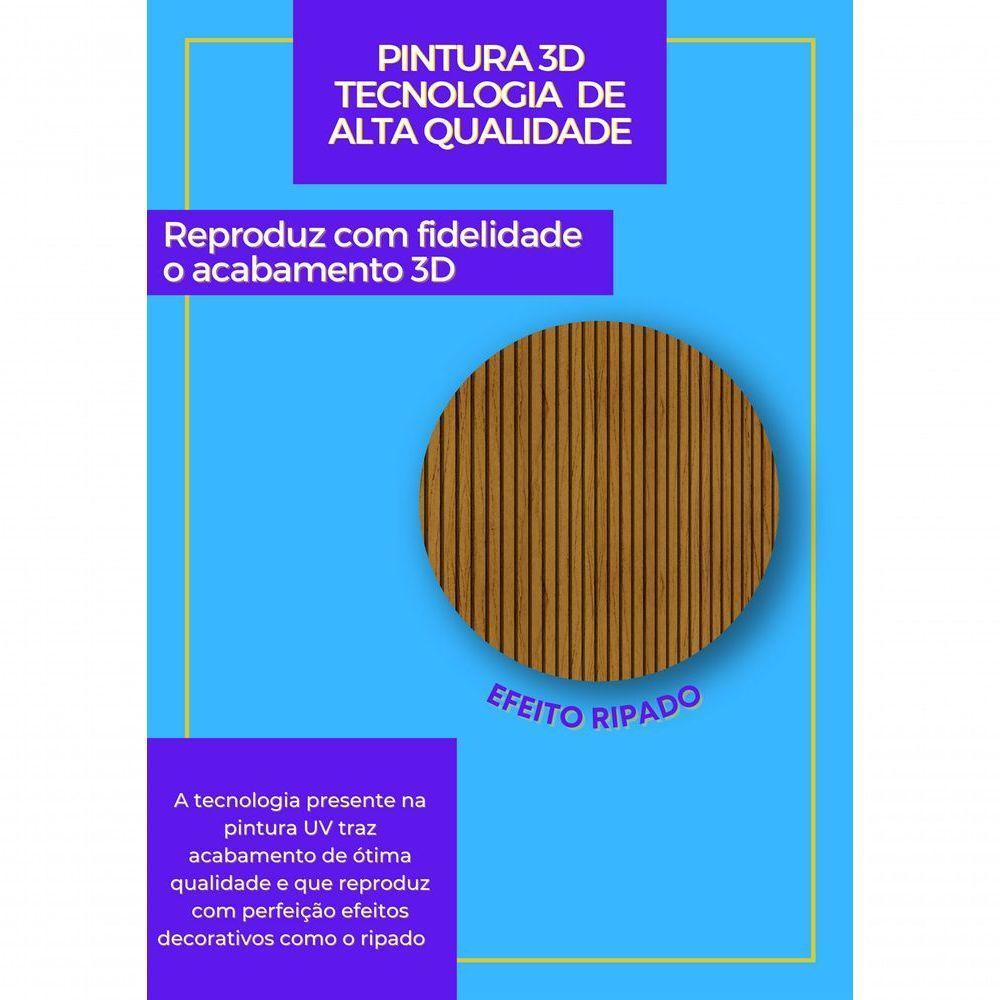 Painel Para Tv 2.2 Ripado 3d Com Led Requinte Naturale - Gelius Móveis - 3