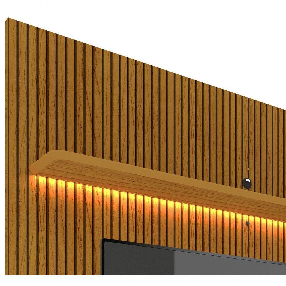 Painel Para Tv 2.2 Ripado 3d Com Led Requinte Naturale - Gelius Móveis - 4