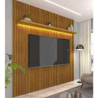 Painel Para Tv 2.2 Ripado 3d Com Led Requinte Naturale - Gelius Móveis - 2