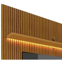 Painel Para Tv 2.2 Ripado 3d Com Led Requinte Naturale - Gelius Móveis