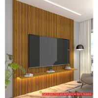 Painel Para Tv 2.2 Ripado 3d Com Led Requinte Naturale - Gelius Móveis - 5