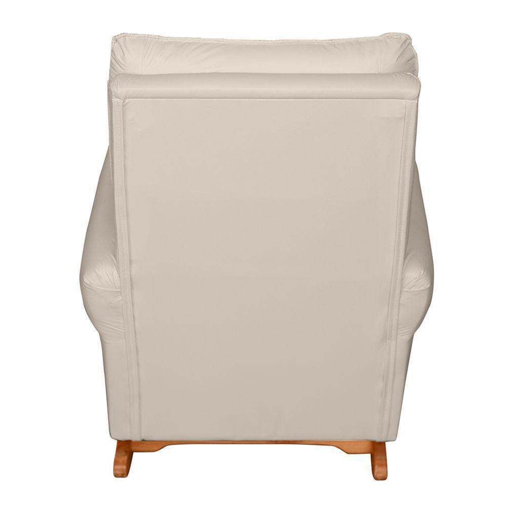 Poltrona De Amamentação E Balanço Páris C/ Puff Corino Bege - 4