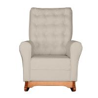 Poltrona De Amamentação E Balanço Páris C/ Puff Corino Bege - 6