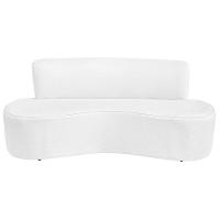 Sofá Curvo 3 Lugares Amsterdã 180cm Suede Cor Branco - 5